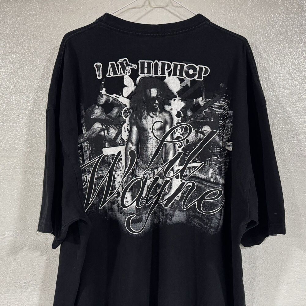 Vintage Lil Wayne Rap Tee T-Shirt I Am Hip Hop Black Men's 4XL Concert Tour - Picture 5 of 12